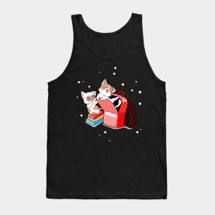 Cute Kittens School Books & Bag Back To School Tank Top